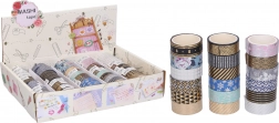 Dekorativni washi trak 1,5 cm × 3 m – različni motivi
