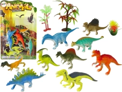 Set 9 figuric dinozavrov – barvite prazgodovinske igrače