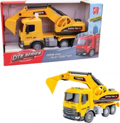 gradbeni avto na vztrajnik s svetlobo in zvokom, 25 × 8 × 14 cm