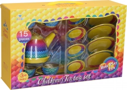 Kovinski komplet posode rumen 15 kosov