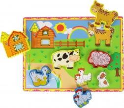 Lesena 3D vstavljanka Kmetija