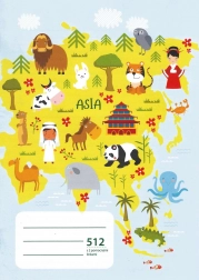 Šolski zvezek A5 s pomočnimi črtami za prvošolce, 10 listov