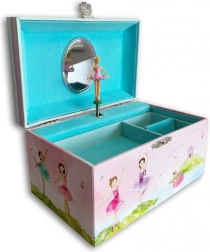 Glasbena škatla za nakit z baletko