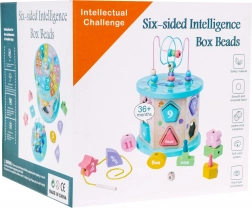 Lesena večnamenska kocka izobraževalna igrača 4v1 za otroke