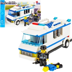 Gradbeni komplet policijski zaporniški prevoz s policistom in zapornikom