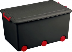 Večnamenska škatla za igrače na kolescih Tega, siva