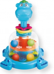 Dinozaver s kroglicami – pisan mehanski vrtiljak za otroke