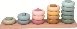 2kids toys lesena vstavljanka oblik – pastelna montessori igrača