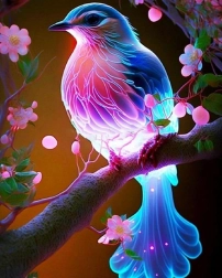 Diamantno slikanje magična ptica 30 × 40 cm