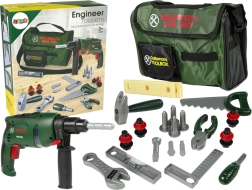 Otroški komplet orodja v torbi z vrtalnikom, kladivom in žago