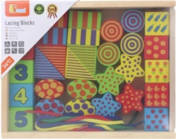 VIGA lesena nizalka za otroke