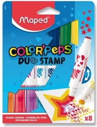 Fixi MAPED Color'Peps Duo Stamp – set 8 obojestranskih žigosalnih flomastrov