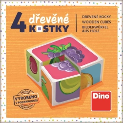 Dino lesene kocke Sadje 4 kos