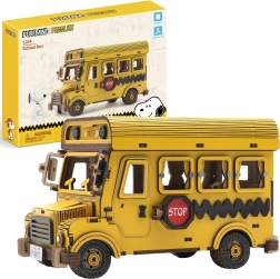 Puremind lesen 3D model šolskega avtobusa PEANUTS Snoopy – sestavljanka