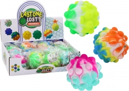 Svetleča senzorična žogica z izboklinami 6 cm