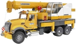 Bruder MACK Granite avtodvigalo LIEBHERR 1:16