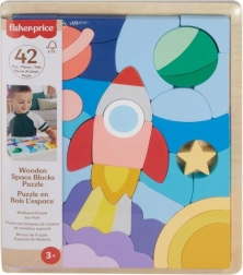 Lesene sestavljanke Fisher-Price vesolje 42 kosov