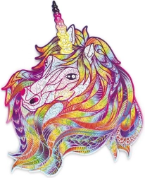 Lesena sestavljanka Mavrični Samorog