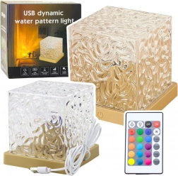 nočna RGB svetilka z učinkom polarnega sija in valov, 16 barv, daljinsko upravljanje