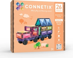 Connetix pastelni komplet s premičnimi deli, 26 delov