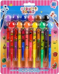 Gel pisala z dišavo Fruity Squad s cofkom - 12 kosov
