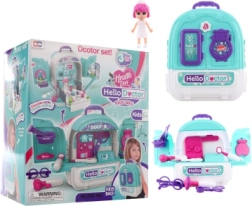 Zdravniški komplet 3v1 z nahrbtnikom in punčko