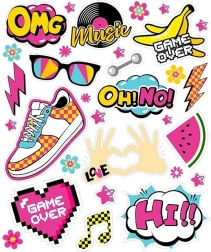 Nalepke za likanje OMG – velik list 20 × 30 cm