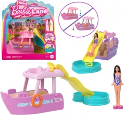 Mini čoln s toboganom in bazenčkom MINI BARBIE LAND od Mattela