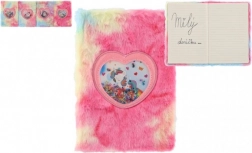 plišast mavrični zvezek z samorogom, mešanica motivov