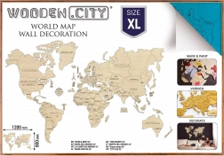 Lesen zemljevid sveta za 3D steno XL – naravno turkizen