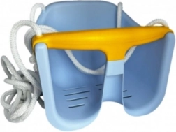 Otroška gugalnica Baby z varnostno pregrado – Modra