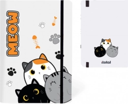 Beležka A5 s trdo platnico z mačkami, 96 listov