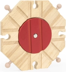 Lesena vrtljiva plošča z 8 izhodi za železniško progo