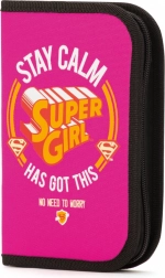 Šolska peresnica Super Girl stay calm – enoslojna brez polnila