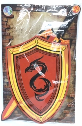 Pena meč in ščit z motivom zmaja