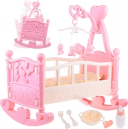 Velika zibelka za punčke s karuselom