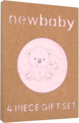 Darilni komplet za dojenčke »New Baby Sweet Bear«, roza, 4 kosi – Ružová 53584