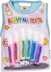 Creatoys biserne barve za tekstil, komplet 6 kosov