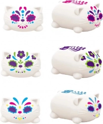 Schylling NeeDoh stiskalna mucka Sugar Skull, sveti v temi