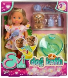 Punčka Evička s kužkom in dodatki