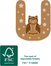 Lesena črka U mali foot