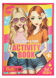 Knjiga modne kreativnosti Fashion and Fun A4 Besties