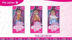 Punčka s ljubljenčkom 11,5 cm