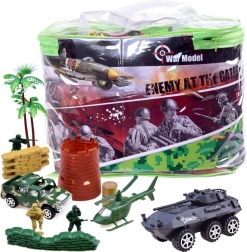 Velik komplet vojaških igrač s tanki in vojaki