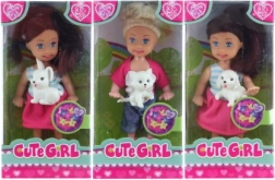 Punčka z živalco 12 cm