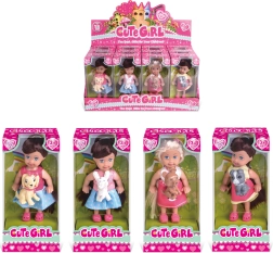 Punčka s kužkom 11 cm