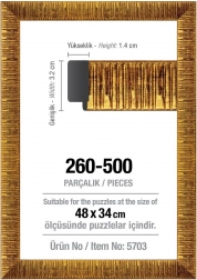 ART PUZZLE okvir za sestavljanko 48 × 34 cm zlati, za 500 koščkov