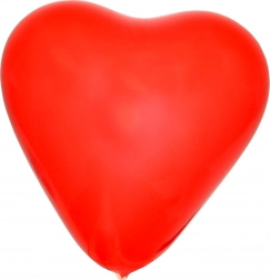 Napihljiv balon v obliki srca 26 cm - 10 kosov