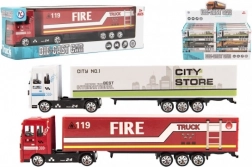 Tovornjak s prikolico – kovinska kabina, prosti tek, 19 cm