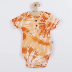 Otroško bombažno bodi z kratkimi rokavi Nicol Tomi – oranžen